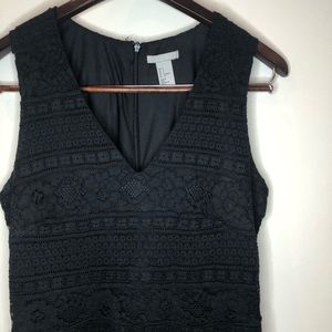 H&M black lace calf-length summer dress, small